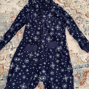 Old Navy Blue Snowflake Onesie